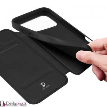 Dux Ducis Skin Pro dirbtinės odos dėklas - juodas (Apple Iphone 17 Pro/Iphone 18 Pro) Dux Ducis Skin Pro dirbtinės odos dėklas - juodas (Apple Iphone 17 Pro/Iphone 18 Pro)